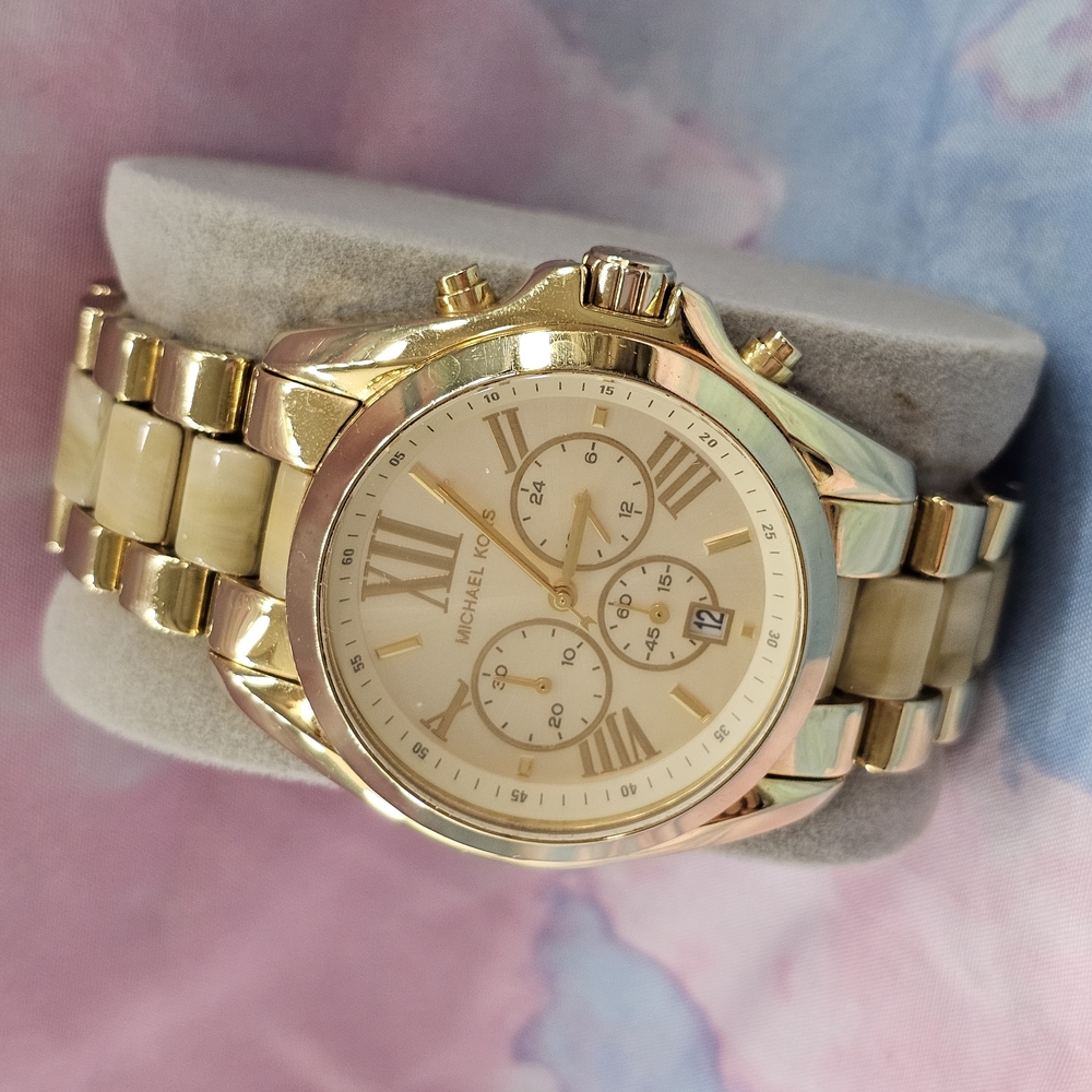Michael Kors Gold and Cream Watch